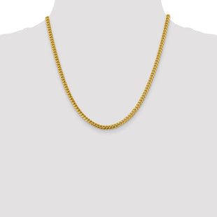 14K Solid Miami Cuban Link Chain with Lobster Clasp (Style DCU120-20)