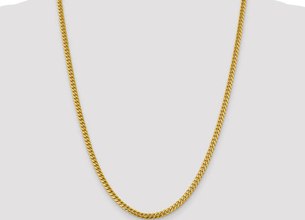 14K Solid Miami Cuban Link with Lobster Clasp Chain (Style DCU120-24)