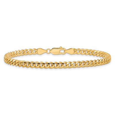 14K Solid Miami Cuban Link with Lobster Clasp Bracelet, 7 x 4.25mm