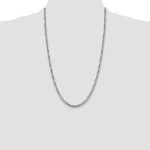 14k WG Solid Miami Cuban Chain (Style DCU120W-26)