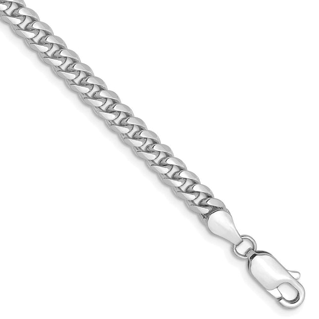 14k WG Solid Miami Cuban Chain, 7 x 4.25mm