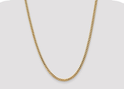 14K Solid Miami Cuban Link with Lobster Clasp Chain (Style DCU140-24)