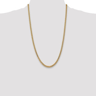 14K Solid Miami Cuban Link with Lobster Clasp Chain (Style DCU140-26)
