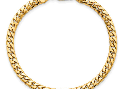 14K Solid Miami Cuban Link with Lobster Clasp Bracelet (Style DCU140-7)