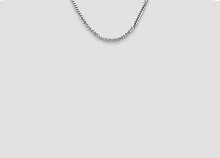 14K white gold cuban link bracelet