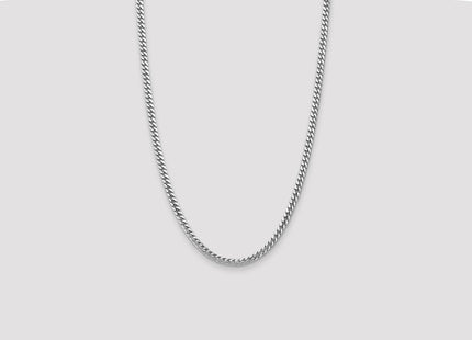 14K White Gold Solid Miami Cuban Link with Lobster Clasp Chain (Style DCU140W-26)