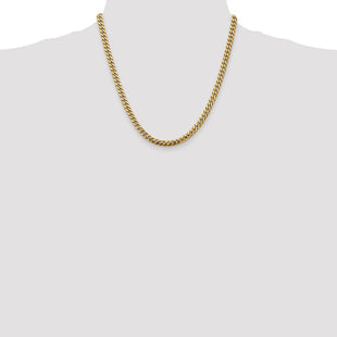 14K Solid Miami Cuban Link with Lobster Clasp Chain (Style DCU160-20)