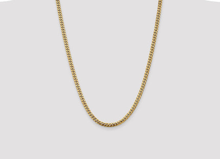 14K Solid Miami Cuban Link Chain with Lobster Clasp (Style DCU160-26)