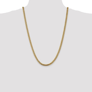 14K Solid Miami Cuban Link with Lobster Clasp Chain (Style DCU160-26)