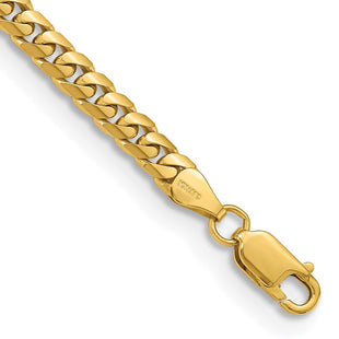 14K Solid Miami Cuban Link with Lobster Clasp Bracelet (Style DCU160-7)