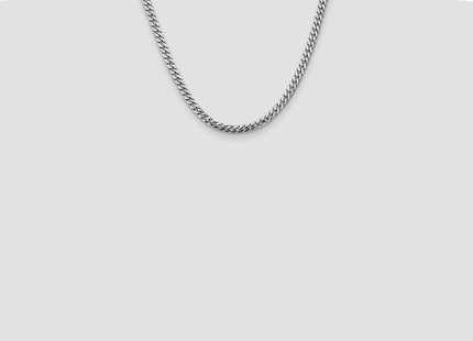 14K white gold cuban link bracelet