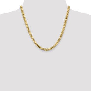 14K Solid Miami Cuban Link with Lobster Clasp Chain (Style DCU180-20)