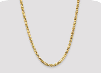 14K Solid Miami Cuban Link with Lobster Clasp Chain (Style DCU180-24)