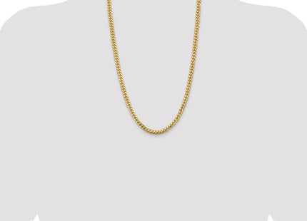 14K Solid Miami Cuban Link with Lobster Clasp Chain (Style DCU180-26)