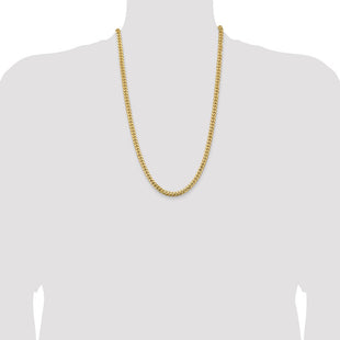 14K Solid Miami Cuban Link with Lobster Clasp Chain (Style DCU180-26)
