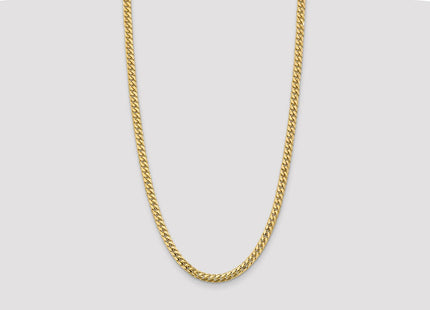14K Solid Miami Cuban Link with Lobster Clasp Chain (Style DCU180-28)