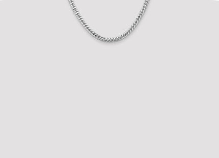 14K White Gold Solid Miami Cuban Link with Lobster Clasp Chain (Style DCU180W-18)