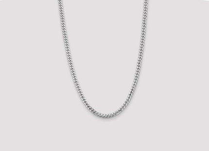 14K white gold cuban link bracelet