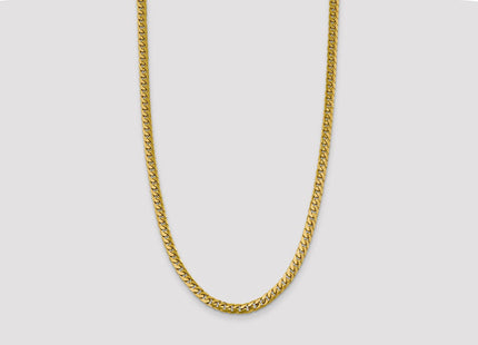 14K Solid Miami Cuban Link Chain with Lobster Clasp (Style DCU200-28)