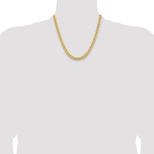 14K Solid Miami Cuban Link Chain with Lobster Clasp (Style DCU220-20)