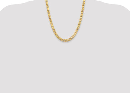 14K Solid Miami Cuban Link with Lobster Clasp Chain (Style DCU220-22)