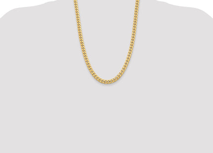 14K Solid Miami Cuban Link with Lobster Clasp Chain (Style DCU220-24)