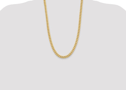 14K Solid Miami Cuban Link Chain with Lobster Clasp (Style DCU220-26)