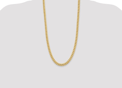 14K Solid Miami Cuban Link with Lobster Clasp Chain (Style DCU220-28)