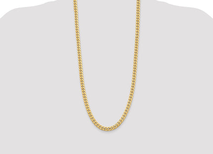 14K Solid Miami Cuban Link Chain with Lobster Clasp (Style DCU220-30)