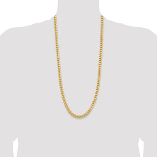 14K Solid Miami Cuban Link Chain with Lobster Clasp (Style DCU220-30)
