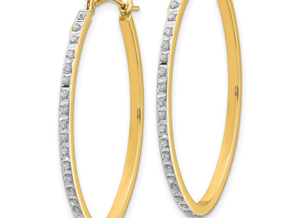 14k Yellow Gold Earrings Style DF110 - Classique Jewelry Inc.