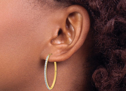 14k Yellow Gold Earrings Style DF110 - Classique Jewelry Inc.