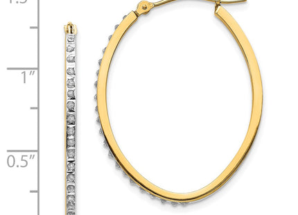 14k Yellow Gold Earrings Style DF110 - Classique Jewelry Inc.