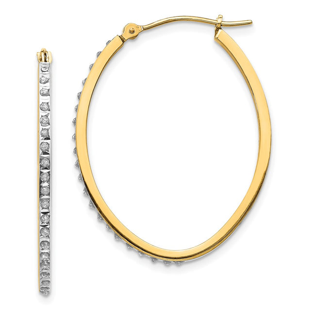 14k Yellow Gold Earrings Style DF110 - Classique Jewelry Inc.