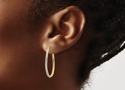 14k Yellow Gold Earrings Style DF111 - Classique Jewelry Inc.