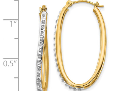 14k Yellow Gold Earrings Style DF111 - Classique Jewelry Inc.