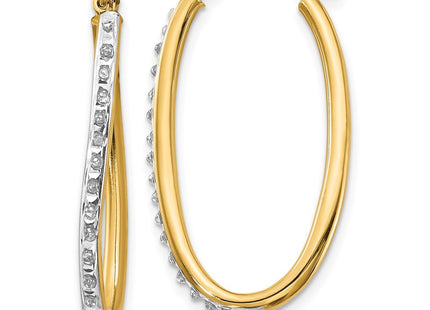 14k Yellow Gold Earrings Style DF111 - Classique Jewelry Inc.