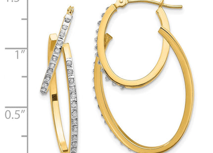 14k Yellow Gold Earrings Style DF113 - Classique Jewelry Inc.