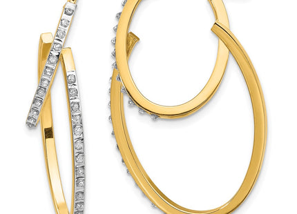 14k Yellow Gold Earrings Style DF113 - Classique Jewelry Inc.