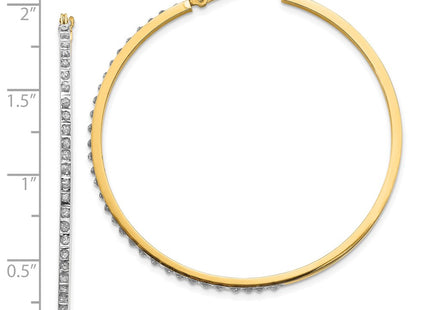 14k Yellow Gold Earrings Style DF122 - Classique Jewelry Inc.