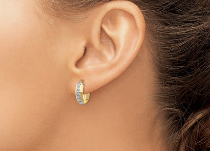 14k Yellow Gold Earrings Style DF133 - Classique Jewelry Inc.