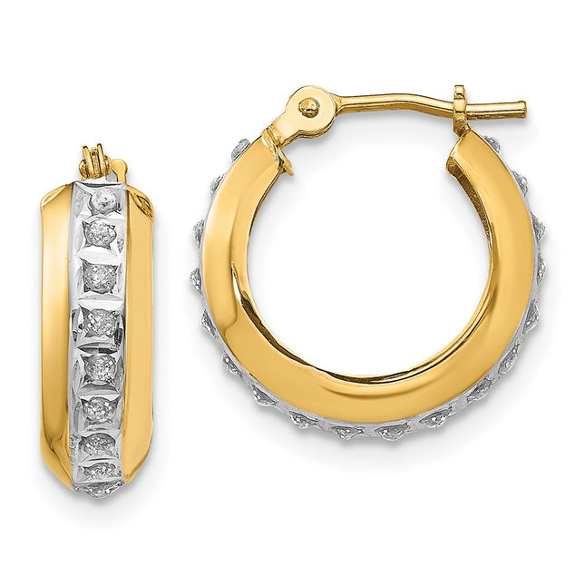 14k Yellow Gold Earrings Style DF133 - Classique Jewelry Inc.