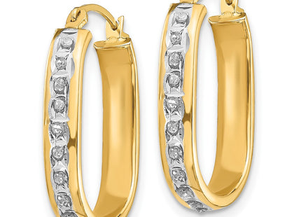 14k Yellow Gold Earrings Style DF136 - Classique Jewelry Inc.