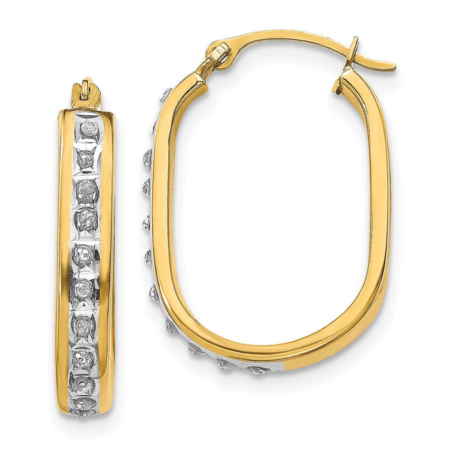 14k Yellow Gold Earrings Style DF136 - Classique Jewelry Inc.
