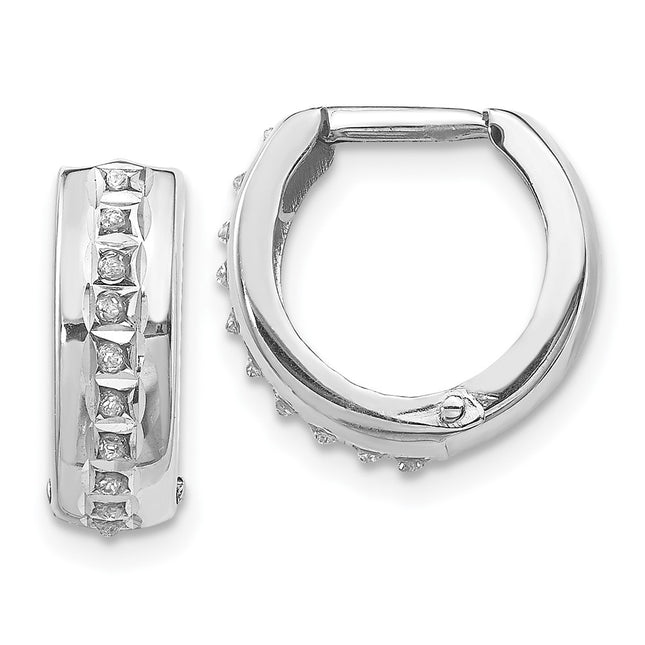 14k White Gold Earrings Style DF140 - Classique Jewelry Inc.
