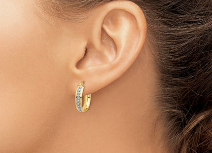 14k Yellow Gold Earrings Style DF143 - Classique Jewelry Inc.