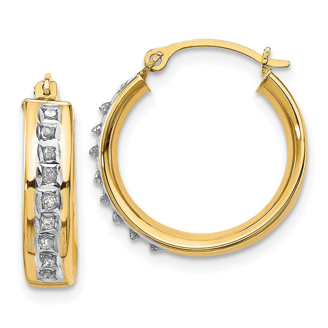 14k Yellow Gold Earrings Style DF143 - Classique Jewelry Inc.