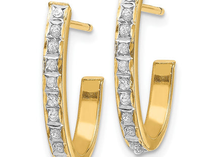 14k Yellow Gold Earrings Style DF144 - Classique Jewelry Inc.