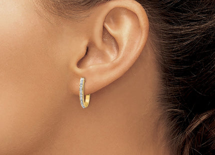 14k Yellow Gold Earrings Style DF144 - Classique Jewelry Inc.