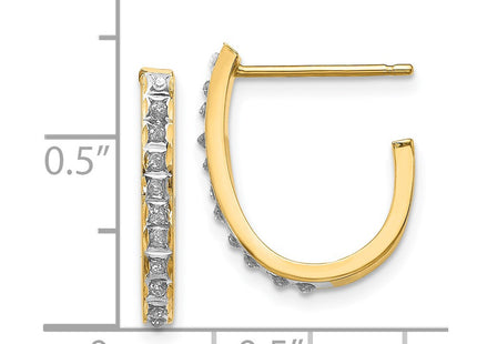 14k Yellow Gold Earrings Style DF144 - Classique Jewelry Inc.